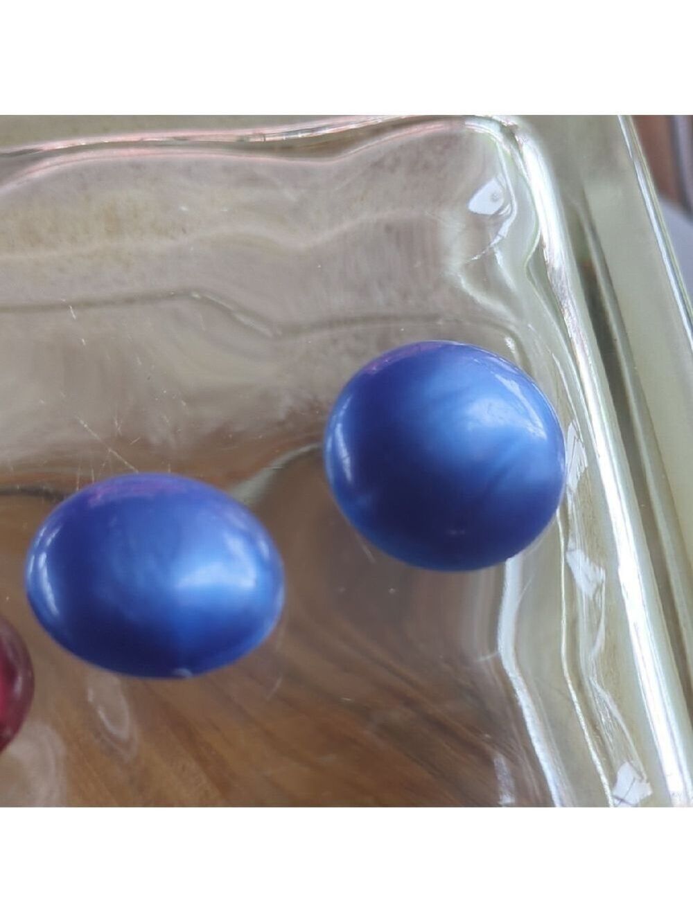 Coro Interchangeable Dome Clip On Earrings. 3 Colors - Picture 6 of 8